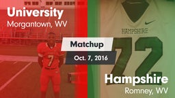 Matchup: University vs. Hampshire  2016