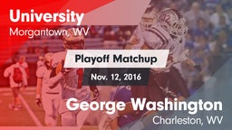 Matchup: University vs. George Washington  2016