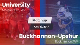 Matchup: University vs. Buckhannon-Upshur  2017