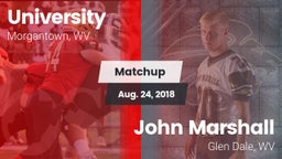 Matchup: University vs. John Marshall  2018
