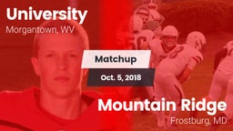 Matchup: University vs. Mountain Ridge  2018