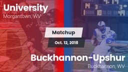 Matchup: University vs. Buckhannon-Upshur  2018
