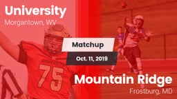 Matchup: University vs. Mountain Ridge  2019
