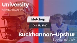 Matchup: University vs. Buckhannon-Upshur  2020