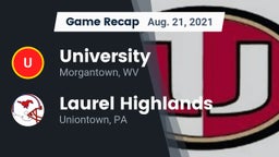 Recap: University  vs. Laurel Highlands  2021