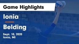 Ionia  vs Belding  Game Highlights - Sept. 10, 2020