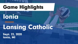Ionia  vs Lansing Catholic  Game Highlights - Sept. 22, 2020