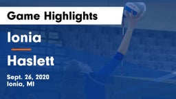 Ionia  vs Haslett  Game Highlights - Sept. 26, 2020