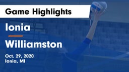 Ionia  vs Williamston  Game Highlights - Oct. 29, 2020