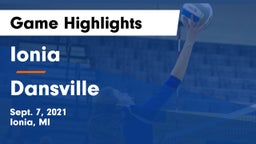 Ionia  vs Dansville  Game Highlights - Sept. 7, 2021