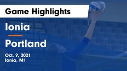 Ionia  vs Portland Game Highlights - Oct. 9, 2021