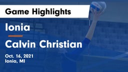 Ionia  vs Calvin Christian Game Highlights - Oct. 16, 2021