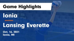 Ionia  vs Lansing Everette Game Highlights - Oct. 16, 2021