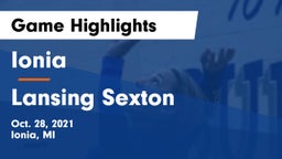 Ionia  vs Lansing Sexton Game Highlights - Oct. 28, 2021