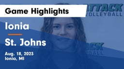 Ionia  vs St. Johns  Game Highlights - Aug. 18, 2023