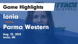 Ionia  vs Parma Western  Game Highlights - Aug. 23, 2023