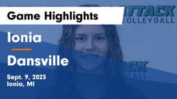 Ionia  vs Dansville  Game Highlights - Sept. 9, 2023