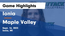 Ionia  vs Maple Valley Game Highlights - Sept. 16, 2023