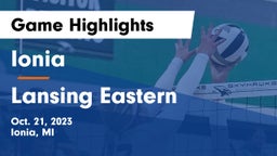 Ionia  vs Lansing Eastern Game Highlights - Oct. 21, 2023