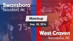 Matchup: Swansboro vs. West Craven  2016