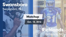 Matchup: Swansboro vs. Richlands  2016