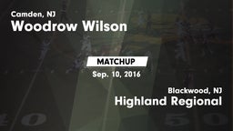 Matchup: Woodrow Wilson High vs. Highland Regional  2016