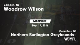 Matchup: Woodrow Wilson High vs. Northern Burlington Greyhounds - WJYFL 2016