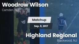 Matchup: Woodrow Wilson High vs. Highland Regional  2016
