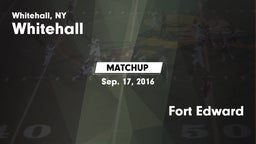 Matchup: Whitehall vs. Fort Edward 2016