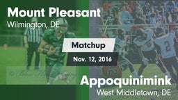 Matchup: Mount Pleasant vs. Appoquinimink  2016