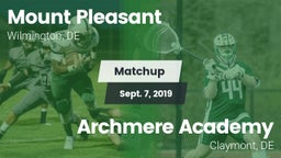 Matchup: Mount Pleasant vs. Archmere Academy  2019