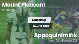 Matchup: Mount Pleasant vs. Appoquinimink  2020