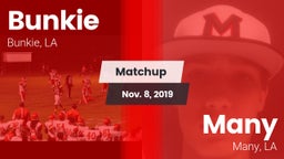 Matchup: Bunkie vs. Many  2019