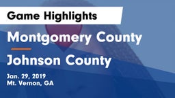 Montgomery County  vs Johnson County  Game Highlights - Jan. 29, 2019