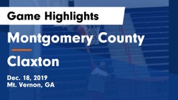 Montgomery County  vs Claxton  Game Highlights - Dec. 18, 2019