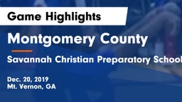 Montgomery County  vs Savannah Christian Preparatory School Game Highlights - Dec. 20, 2019
