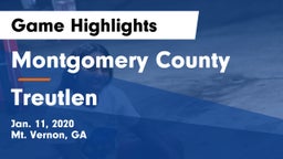 Montgomery County  vs Treutlen  Game Highlights - Jan. 11, 2020