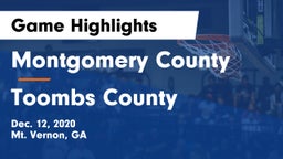 Montgomery County  vs Toombs County  Game Highlights - Dec. 12, 2020