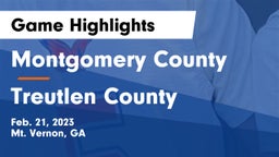 Montgomery County  vs Treutlen County Game Highlights - Feb. 21, 2023