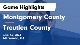 Montgomery County  vs Treutlen County Game Highlights - Jan. 13, 2024