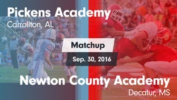 Matchup: Pickens Academy vs. Newton County Academy  2016