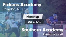 Matchup: Pickens Academy vs. Southern Academy  2016