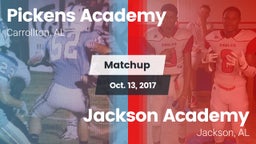 Matchup: Pickens Academy vs. Jackson Academy  2017