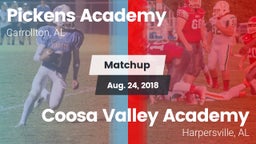 Matchup: Pickens Academy vs. Coosa Valley Academy  2018