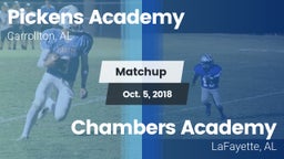 Matchup: Pickens Academy vs. Chambers Academy  2018