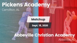 Matchup: Pickens Academy vs. Abbeville Christian Academy  2020