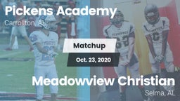 Matchup: Pickens Academy vs. Meadowview Christian  2020
