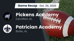 Recap: Pickens Academy  vs. Patrician Academy  2020