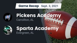 Recap: Pickens Academy  vs. Sparta Academy  2021