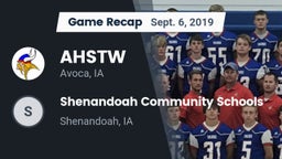 Recap: AHSTW  vs. Shenandoah Community Schools 2019